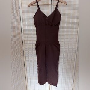 Chic Strapless Brown Dress